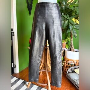 FIRENZE Santa Barbara- Vintage Black Leather Pants